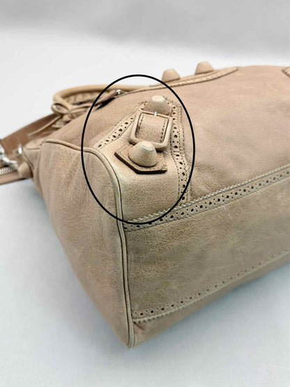 BALENCIAGA Motorcross Beige Top Handle