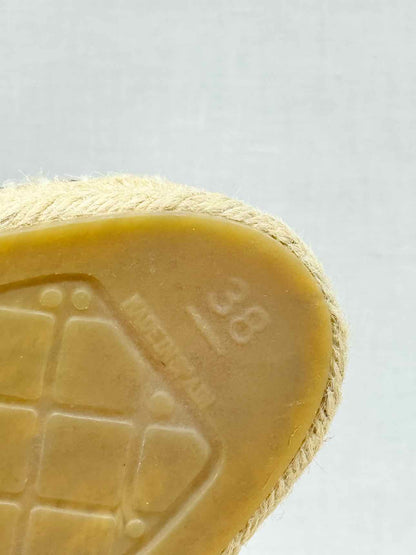 CHANEL Espadrilles Beige & Black Size EU 38 Flats