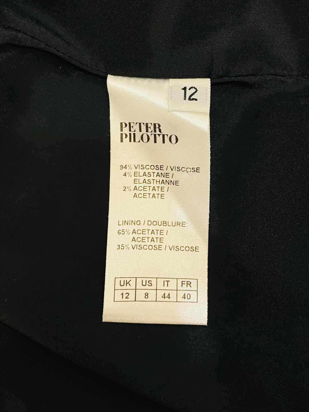 PETER PILOTTO Black & White Size US 8 Knee Length Dress