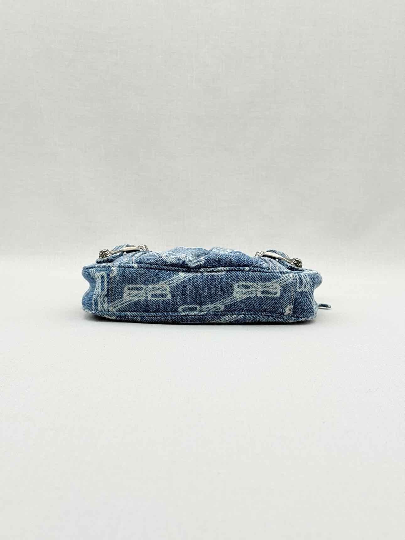BALENCIAGA Le Cagole Blue Logo Crossbody