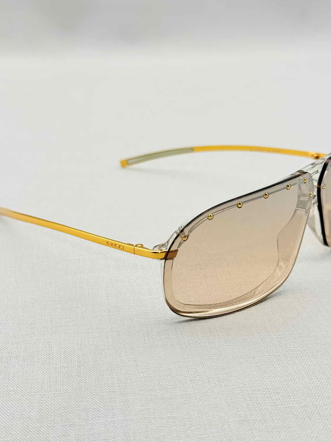 GUCCI Vintage Gold Tone Sunglasses