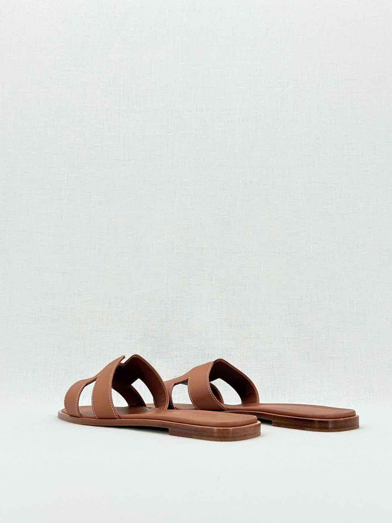 HERMES ORAN Brown Size EU 41.5 Sandals