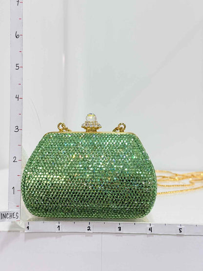 JUDITH LEIBER Minaudière Green Clutch
