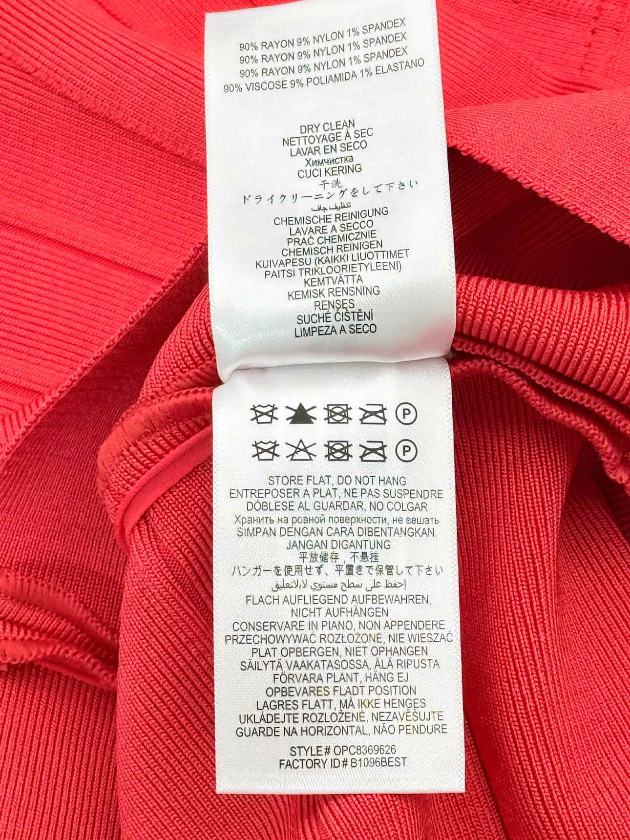 HERVE LEGER Bandage Red Size Medium Knee Length Dress