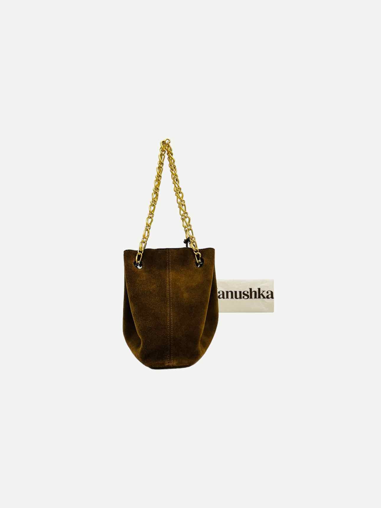 NANUSHKA Vegan-suede Brown Bucket Bag