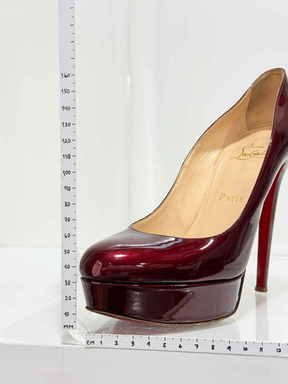 CHRISTIAN LOUBOUTIN Bianca Burgundy Size EU 38.5 Pumps