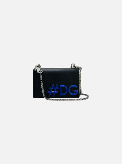 DOLCE & GABBANA Black & Blue Shoulder Bag