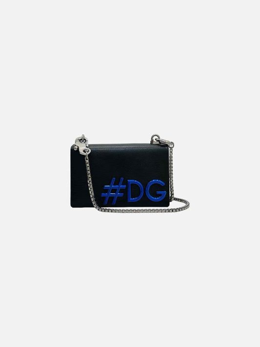 DOLCE & GABBANA Black & Blue Shoulder Bag