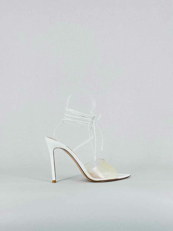 GIANVITO ROSSI Spice White Size EU 36.5 Heeled Sandals