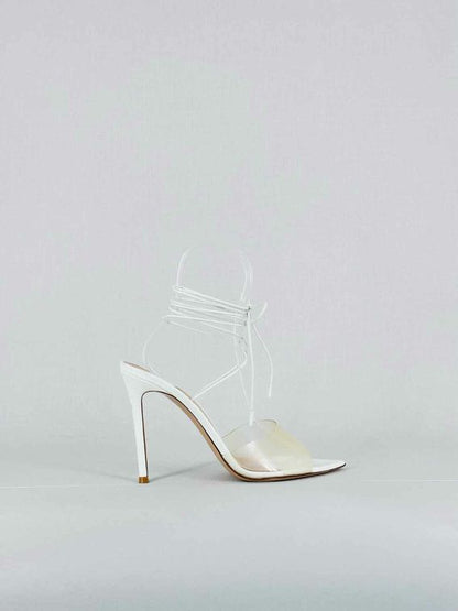 GIANVITO ROSSI Spice White Size EU 36.5 Heeled Sandals