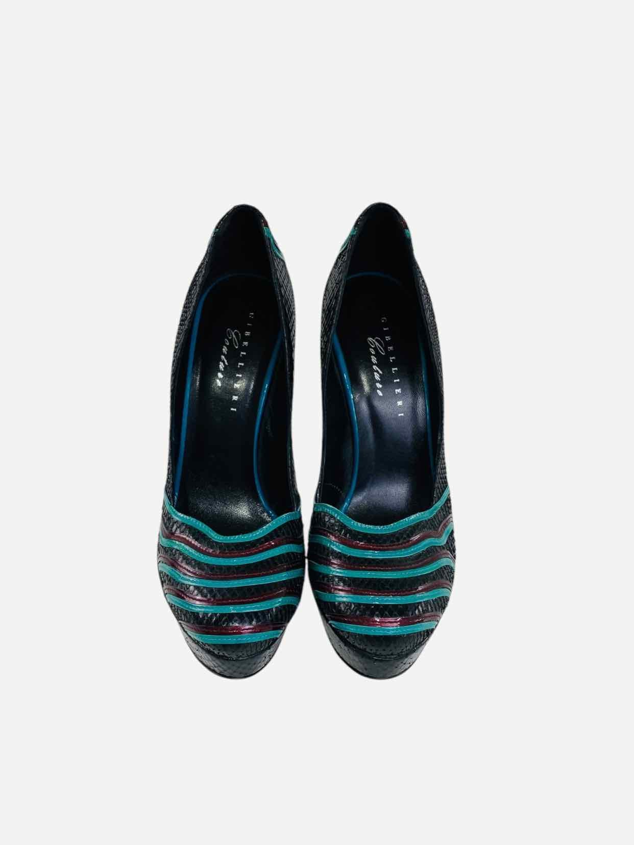 GIBELLIERI COUTURE Black Multicolor Size EU 40 Pumps