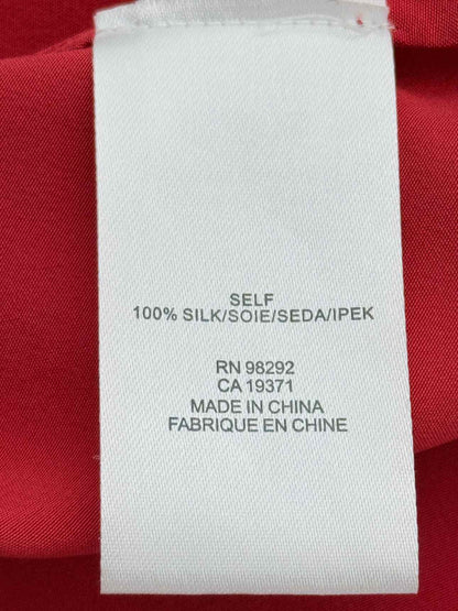 TIBI Cold Shoulder Red Size US 8 Top