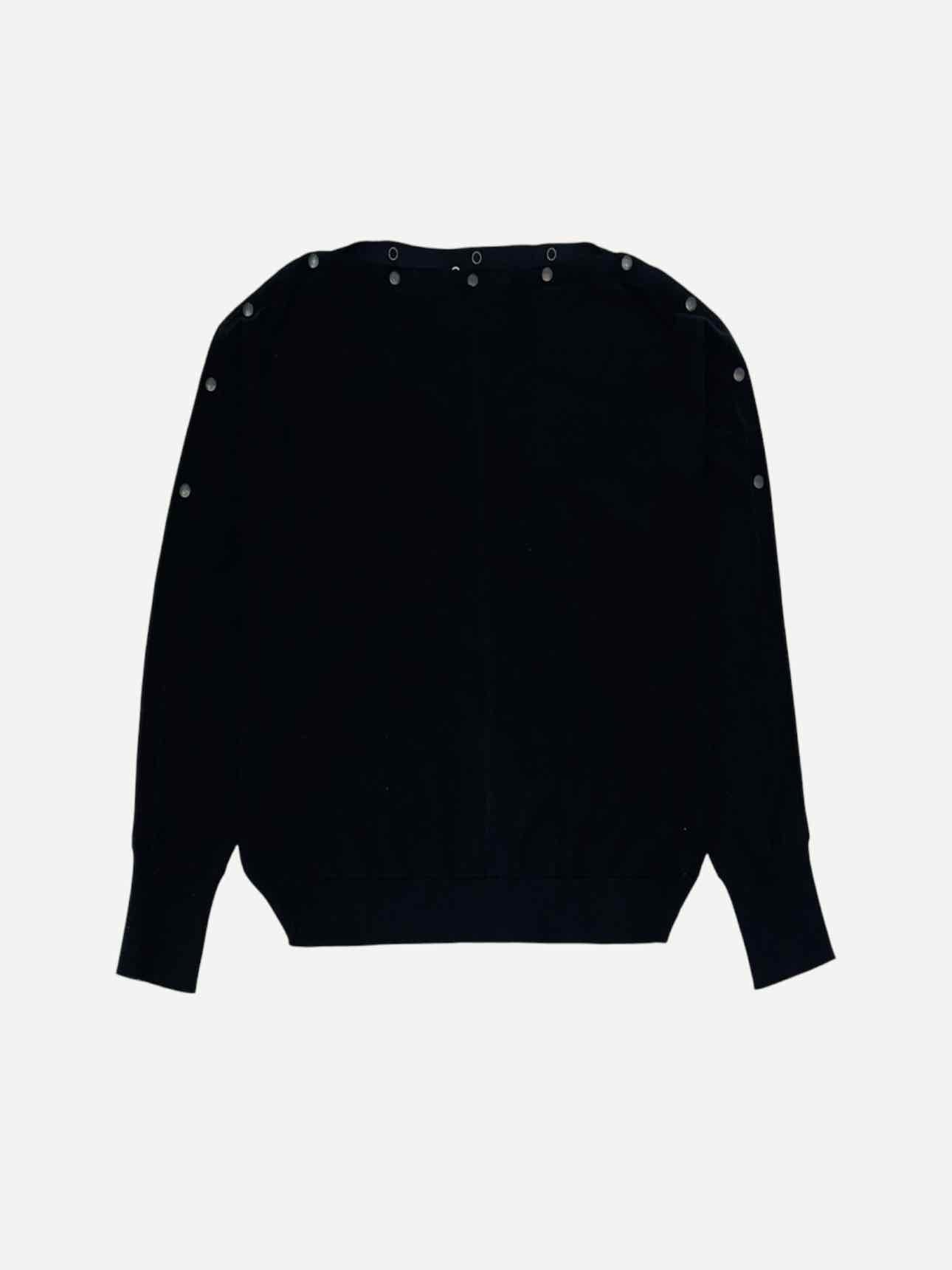 ALL SAINTS Boat Neck Black Sweatshirt