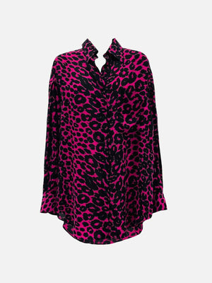 TOM FORD Black & Pink Leopard Size US 2 Shirt