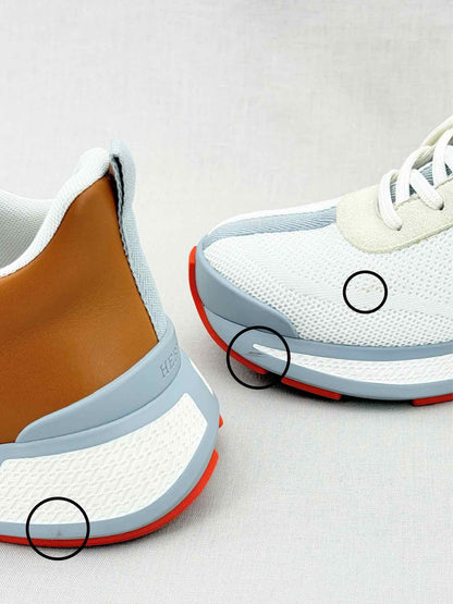 HERMES Heros Blanc / Natural Size EU 38.5 Sneakers