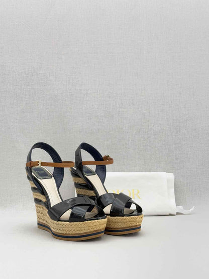 CHRISTIAN DIOR Riviera Black Size EU 37.5 Wedges