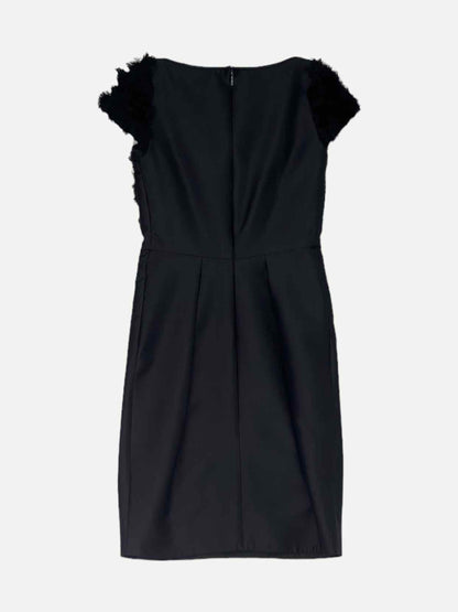 CAROLINA HERRERA Sheath Black Cocktail Dress US10