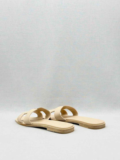 HERMES ORAN Beige Mastic Size EU 39 Sandals
