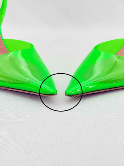 AMINA MUADDI Holli Glass Green Size EU 39 Slingbacks
