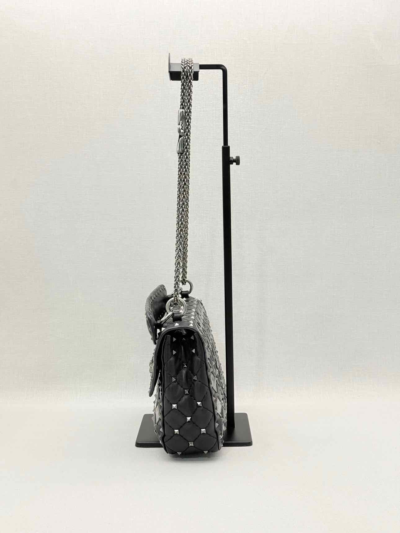 VALENTINO Rockstud Spike Black Shoulder Bag