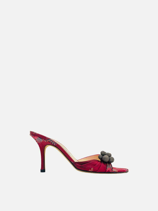 JIMMY CHOO Burgundy Mules 38