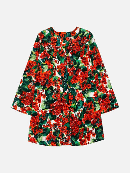 DOLCE & GABBANA White Multicolor Size US 6 Short Dress