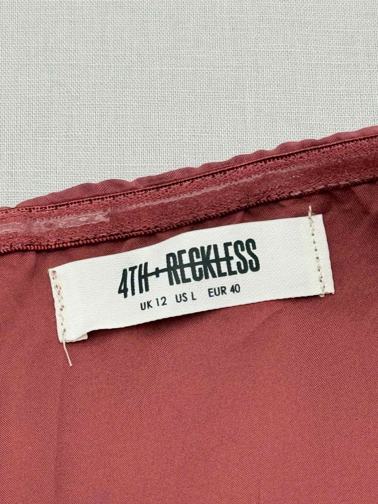 4TH & RECKLESS Maroon Size Large Midi Dress