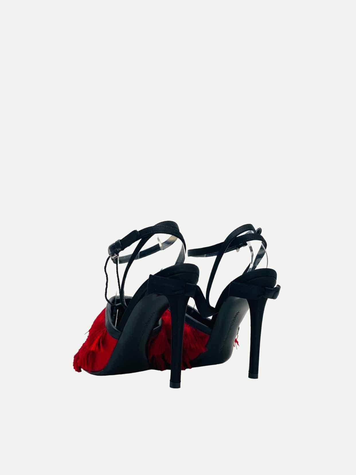 MARCO DE VINCENZO Red & Black Size EU 36 Heeled Sandals