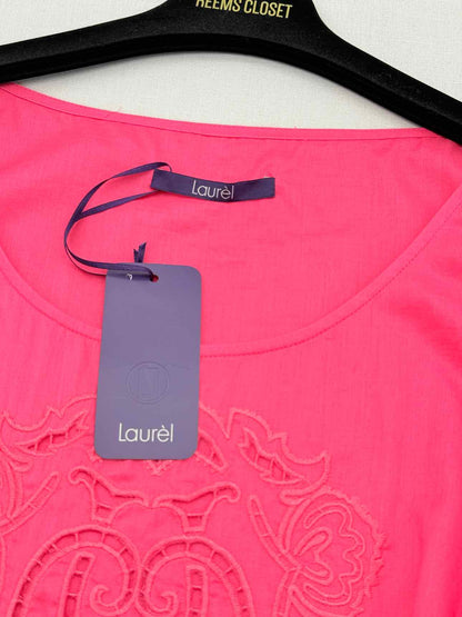 LAUREL Pink Embroidered Size US 6 Long Dress