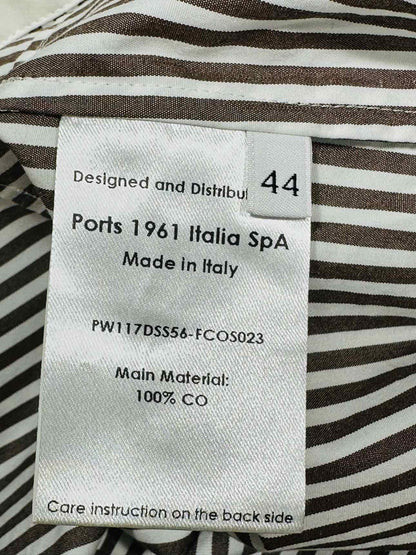 PORTS 1961 Brown & White Striped Size US 8 Short Dress