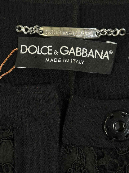 DOLCE & GABBANA Black Lace Size US 8 Long Cardigan
