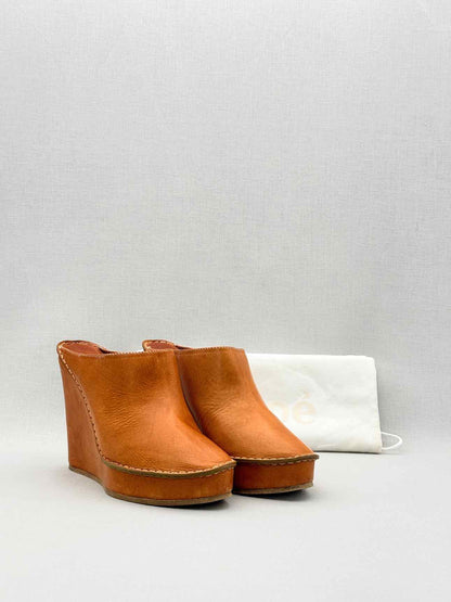 CHLOE Mule Clogs Tan Size EU 40 Wedges