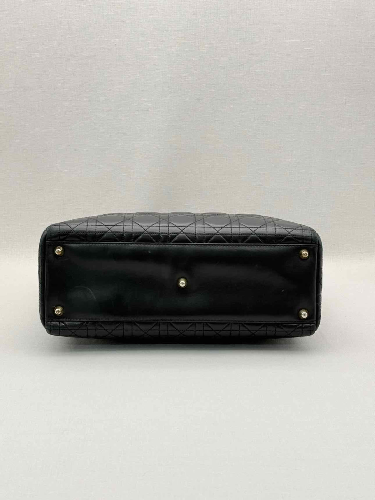 CHRISTIAN DIOR Lady Dior Black Cannage Top Handle