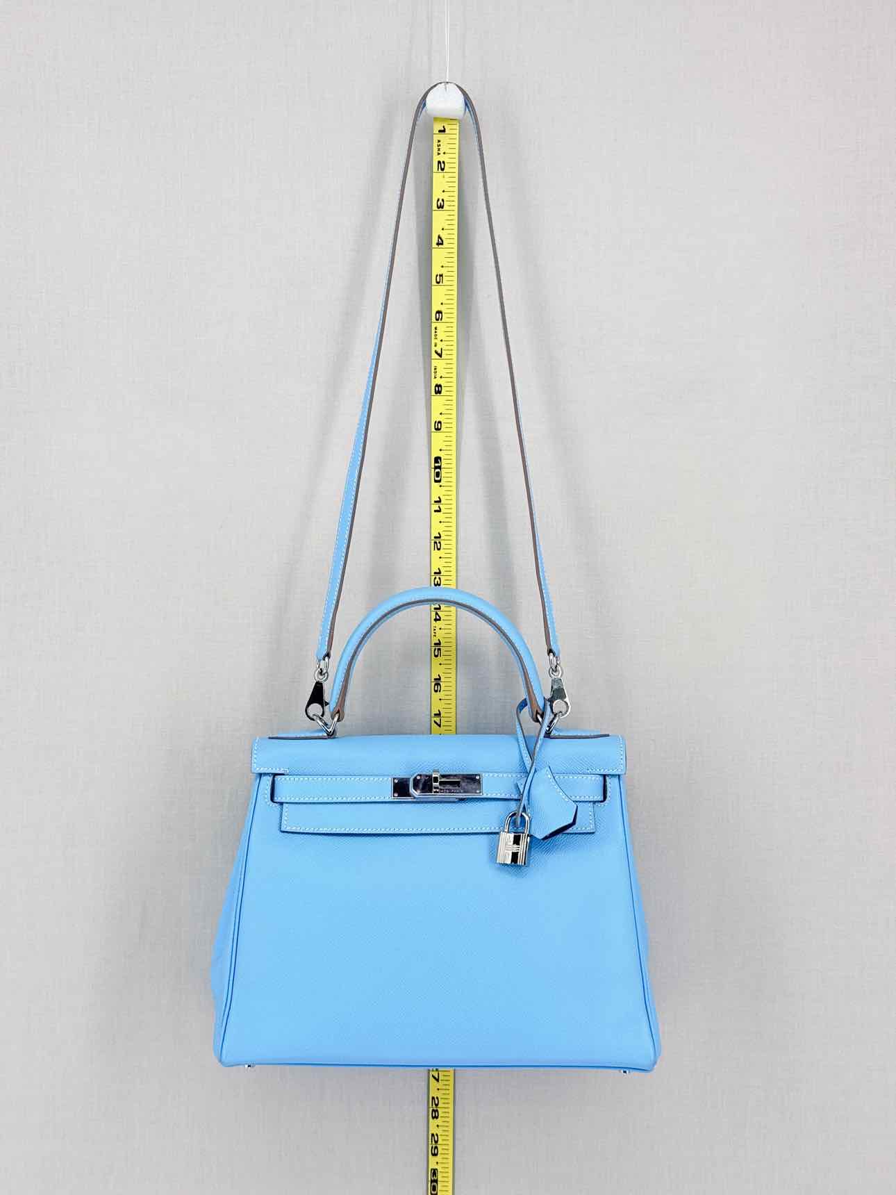 HERMES Kelly Sellier Bleu Du Nord Top Handle