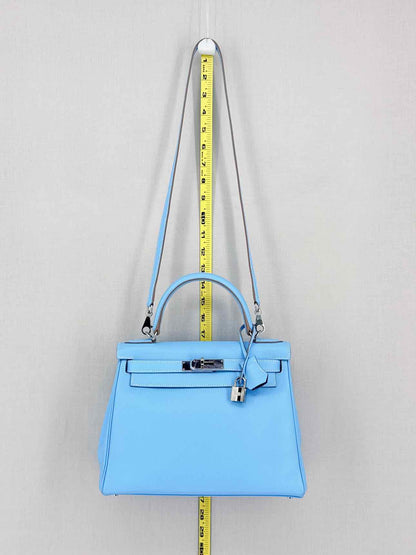 HERMES Kelly Sellier Bleu Du Nord Top Handle