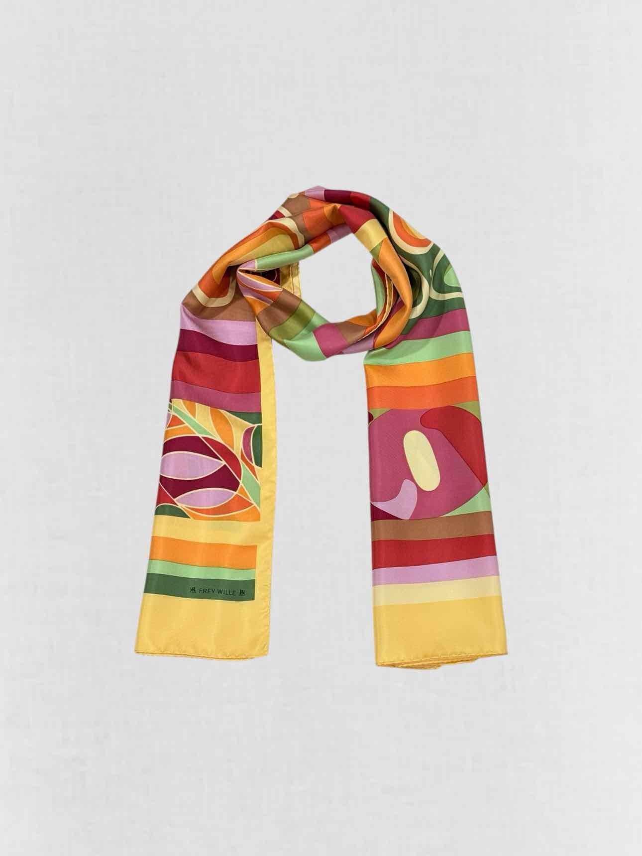 FREY WILLIE Pink Multicolor Printed Scarf