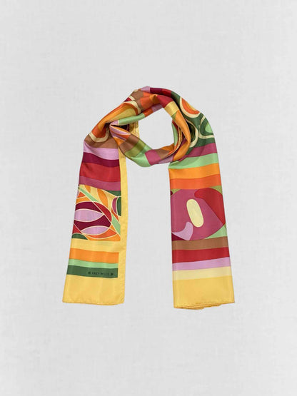 FREY WILLIE Pink Multicolor Printed Scarf