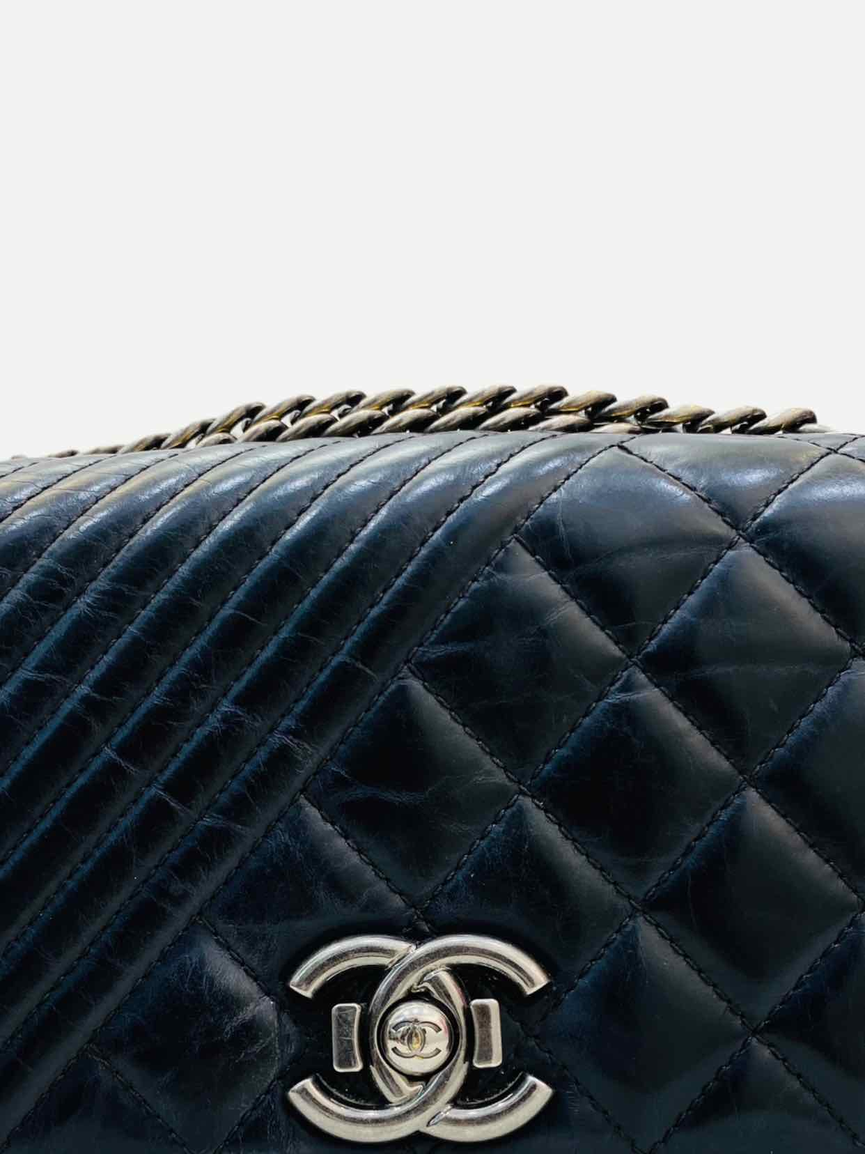 CHANEL Coco Boy Black Quilted Shoulder Bag