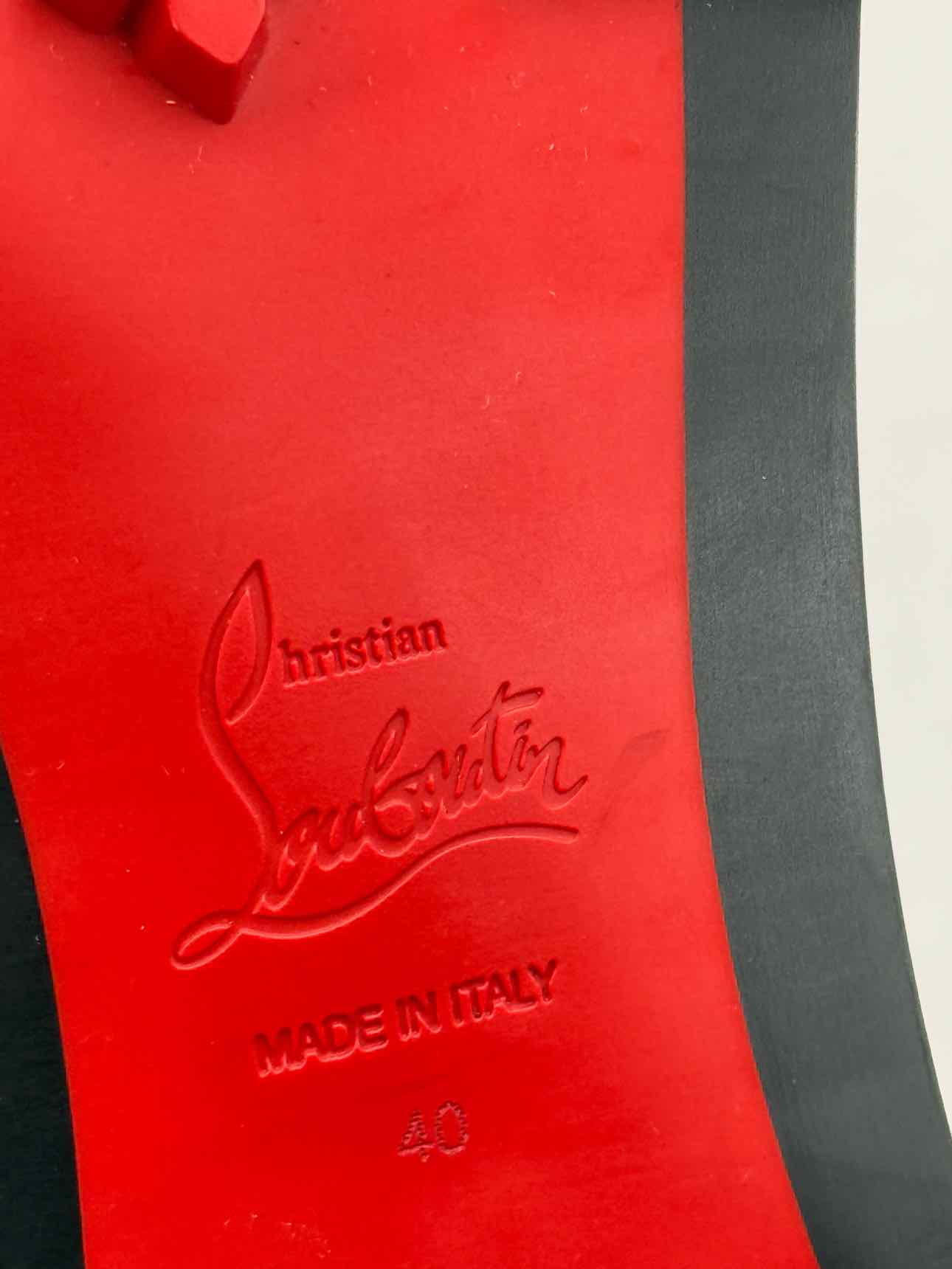 CHRISTIAN LOUBOUTIN Khaki & Tan Size EU 40 Ankle Boots