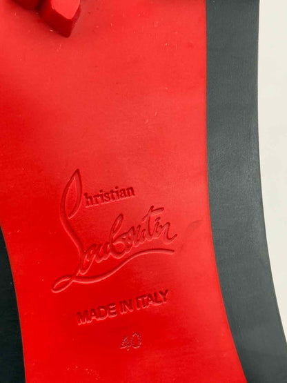 CHRISTIAN LOUBOUTIN Khaki & Tan Size EU 40 Ankle Boots