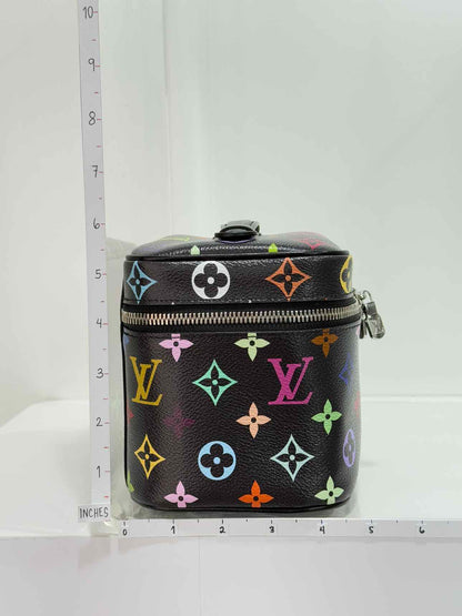 LOUIS VUITTON Nice Black Multicolor Vanity Case
