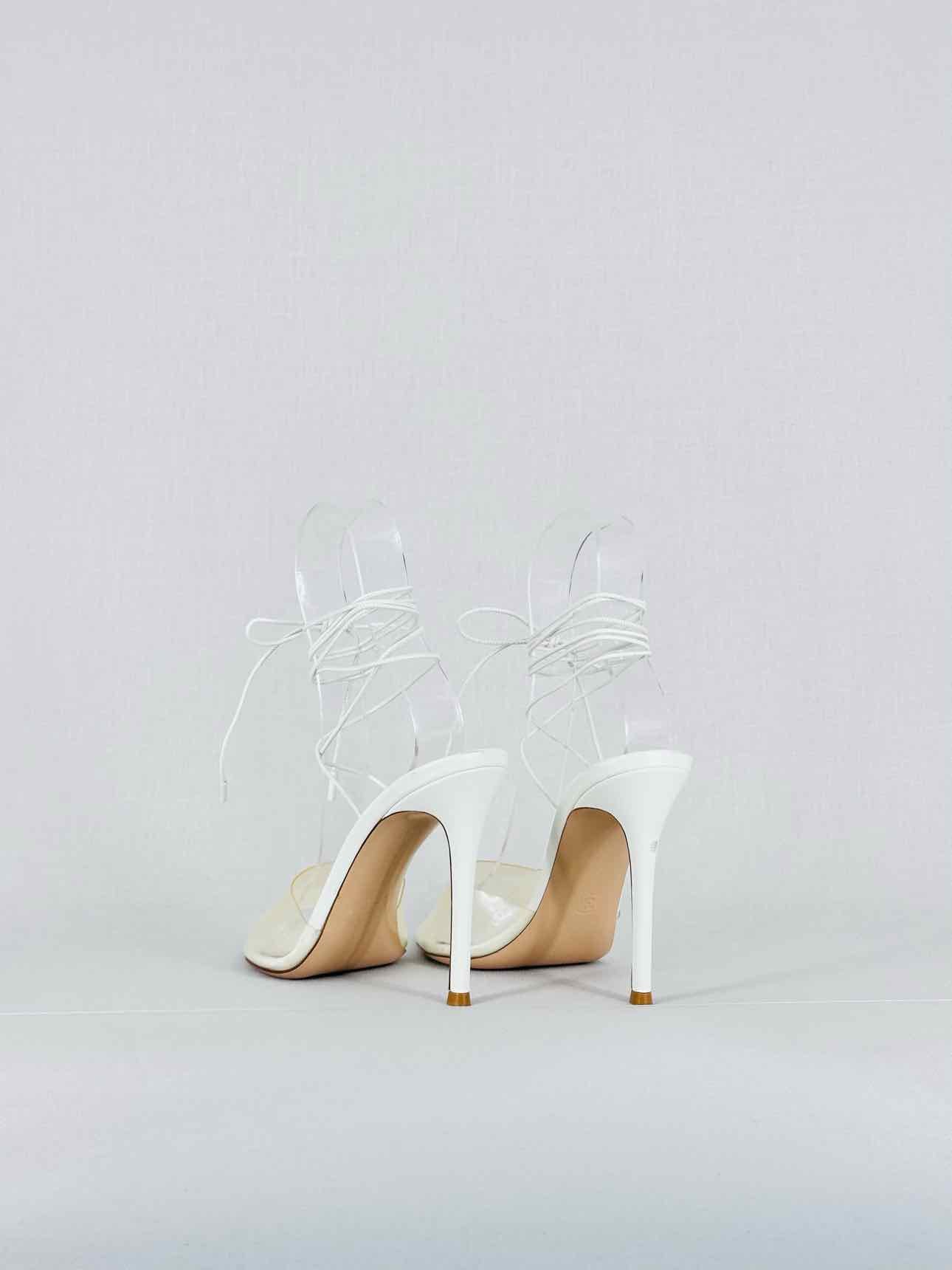 GIANVITO ROSSI Spice White Size EU 36.5 Heeled Sandals