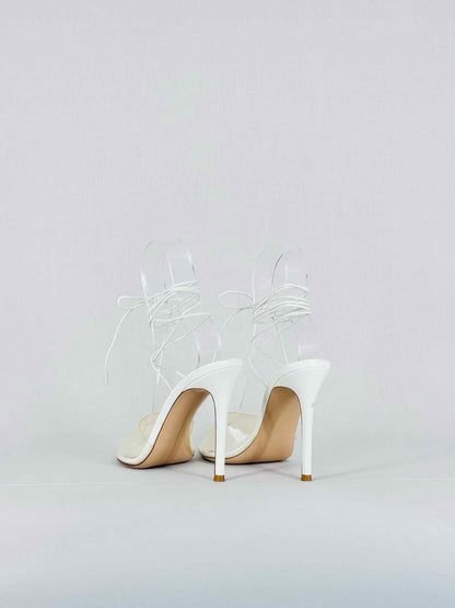 GIANVITO ROSSI Spice White Size EU 36.5 Heeled Sandals