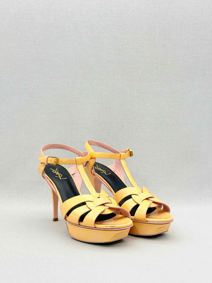 YVES SAINT LAURENT Yellow Size EU 40.5 Platform Sandals