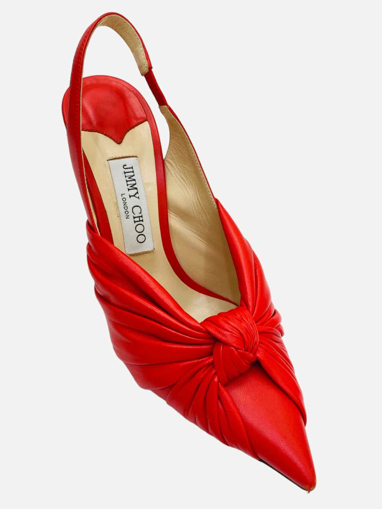 JIMMY CHOO Red Heeled Sandals 39.5