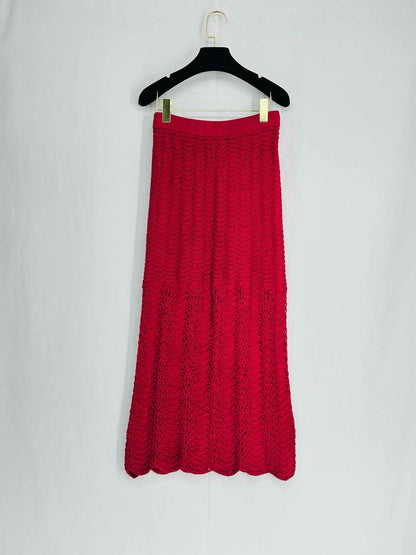 SAVANNAN MORROW Valentina Ruby Red Size Small Skirt