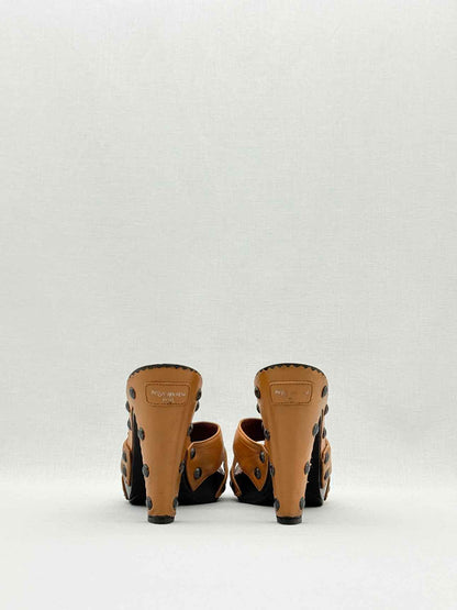 YVES SAINT LAURENT Brown Size EU 39 Mules