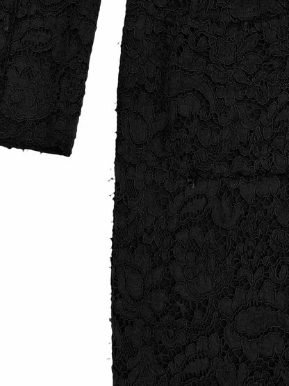 DOLCE & GABBANA Black Lace Size US 8 Long Cardigan