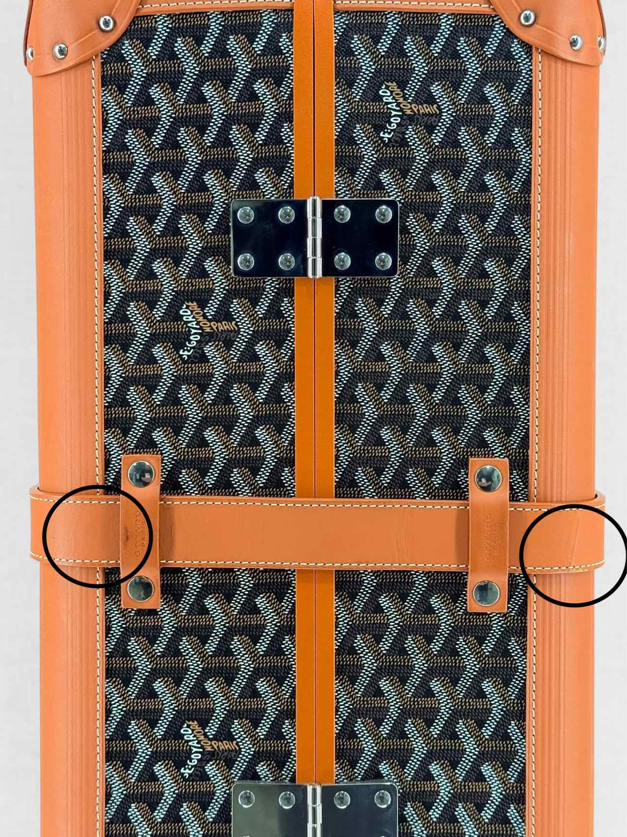 GOYARD Bourget Black & Tan Goryardine Rolling Luggage
