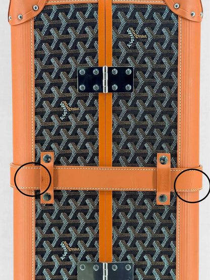GOYARD Bourget Black & Tan Goryardine Rolling Luggage